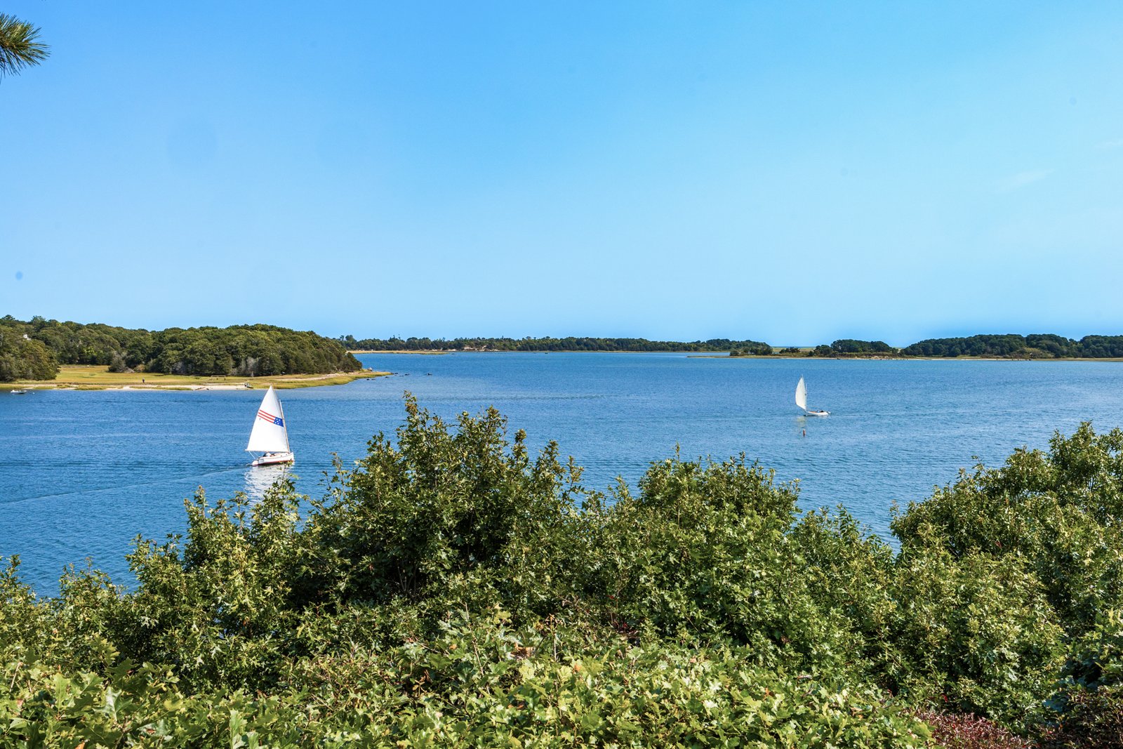 Sailboats on the bay in Orleans MA